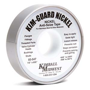 1/2" x 50' Kim-Guard Nickel Anti-Seize Tape