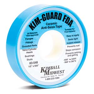 1/2" x 50' Kim-Guard FDA Anti-Seize Tape